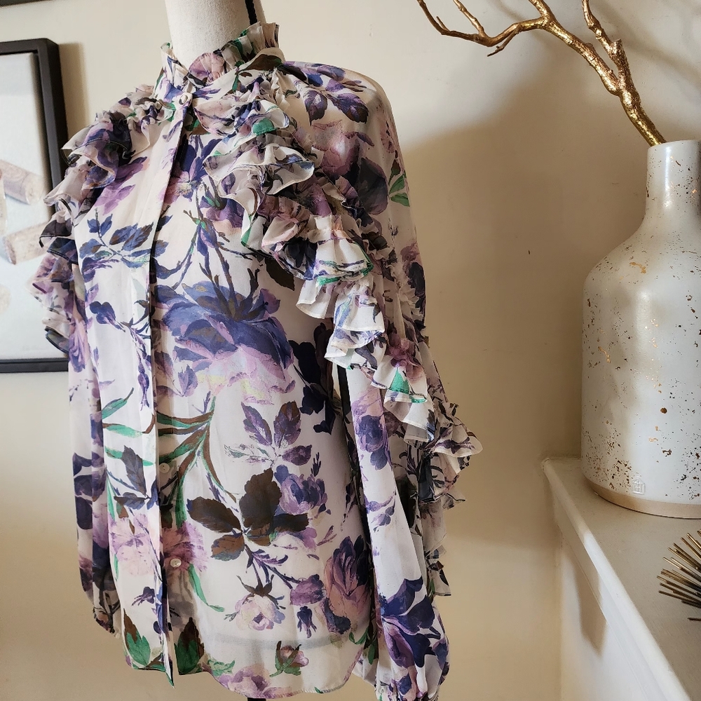 đ„Kobi Halperin Ruffled Phoenix Blouse - Picture 10 of 17